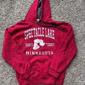 Red Minnesota 'Spectacle Lake' Hooded Sweatshirt